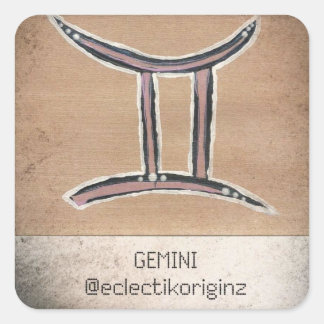 Gemini Quadratischer Aufkleber