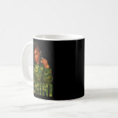 Gemini Queen Loc'd Black Woman Camo Zodiac Sign Kaffeetasse (Vorderseite Links)
