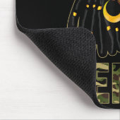 Gemini Queen Loc'd Hair Black Woman Camo Cap Zodia Mousepad (Ecke)