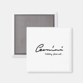 Gemini Quirky T-Shirt. Aufkleber Magnet (Vorderseite/Rückseite)