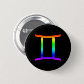 Gemini Rainbow Button (Vorne & Hinten)