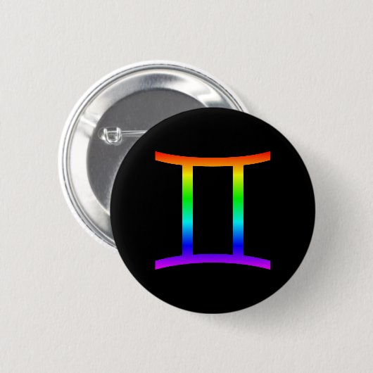 Gemini Rainbow Button (Vorne & Hinten)
