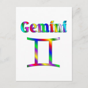 Gemini Rainbow Postkarte