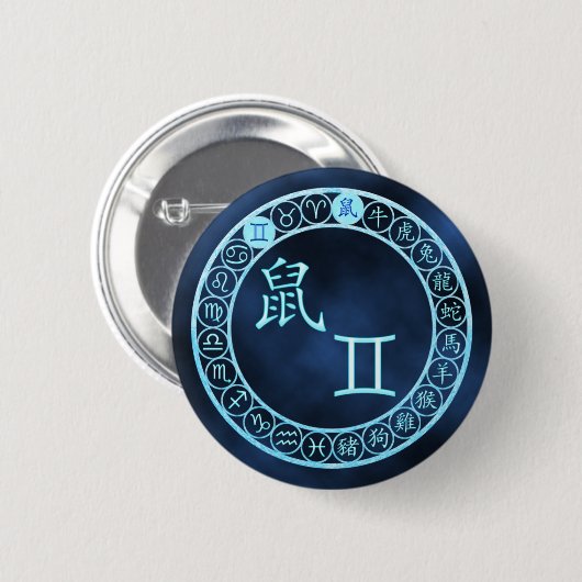 Gemini/Rat Button (Vorne & Hinten)