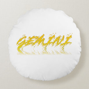 Gemini Reflektion Rundes Kissen