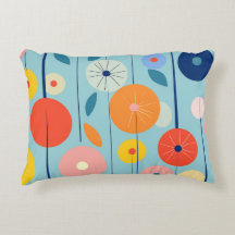Gemini Retro Atomic Garden Circle Kissen