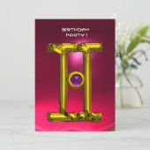 GEMINI RUBY, Alexandrite, hellgelb, rosa Ankündigung (Stehend Vorderseite)