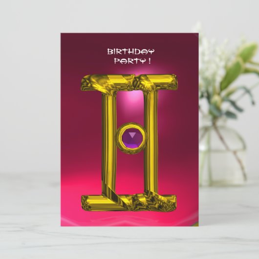 GEMINI RUBY, Alexandrite, hellgelb, rosa Ankündigung (Stehend Vorderseite)