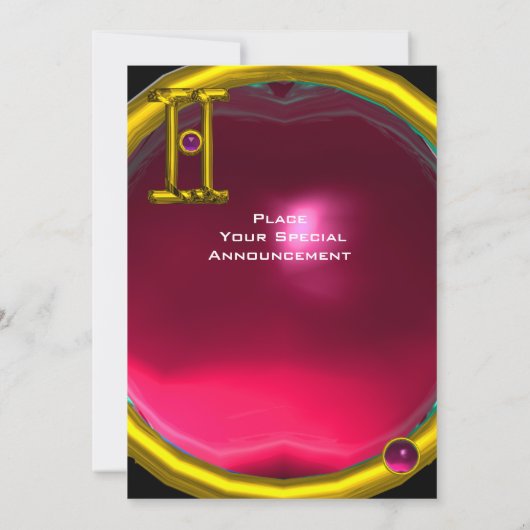 GEMINI RUBY, Alexandrite, hellgelb, rosa Ankündigung (Rückseite)