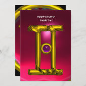 GEMINI RUBY, Alexandrite, hellgelb, rosa Ankündigung (Vorne/Hinten)