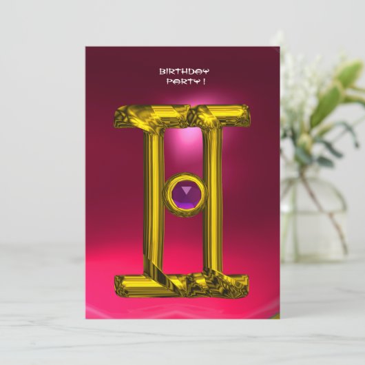 GEMINI RUBY, Alexandrite, hellgelb, rosa Ankündigung (Stehend Vorderseite)