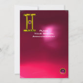 GEMINI RUBY, Alexandrite, hellgelb, rosa Ankündigung (Rückseite)