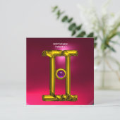 GEMINI RUBY, Alexandrite, hellgelb, rosa Ankündigung (Stehend Vorderseite)