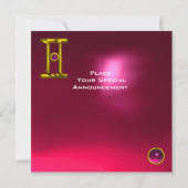 GEMINI RUBY, Alexandrite, hellgelb, rosa Ankündigung (Rückseite)