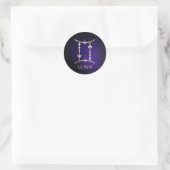 Gemini Runder Aufkleber (Tasche)
