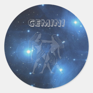 Gemini Runder Aufkleber
