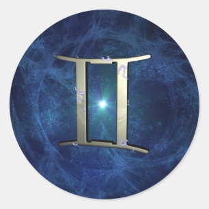 Gemini Runder Aufkleber