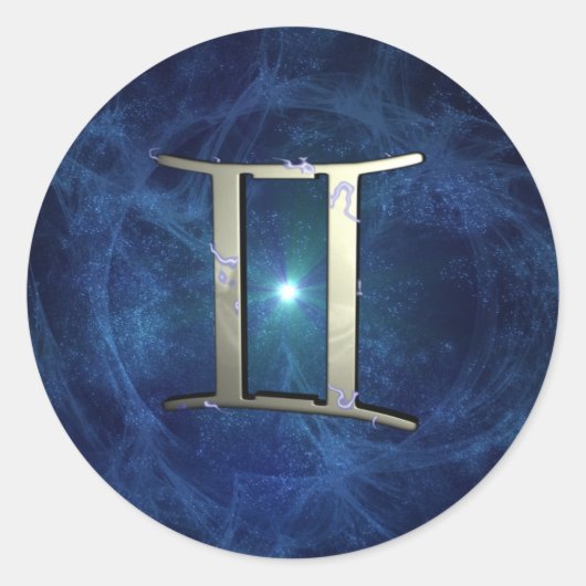 Gemini Runder Aufkleber (Vorderseite)
