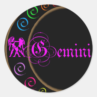 Gemini Runder Aufkleber