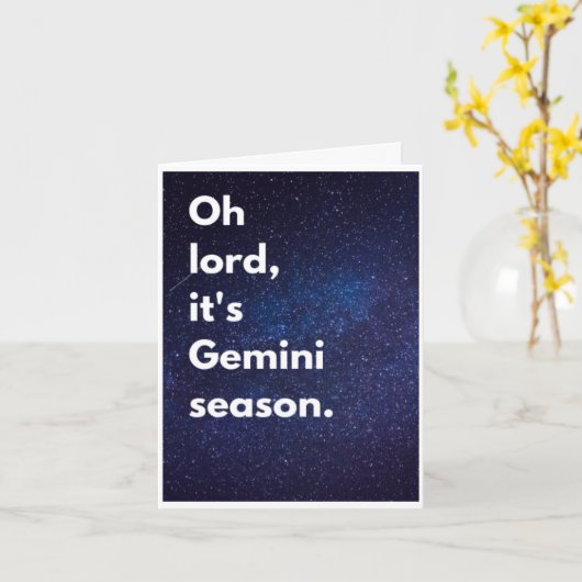 Gemini-Saison-Geburtstagskarte Karte (Gelbe Blume)