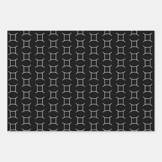 Gemini-Set von 3 Wrapping Paper-Sets Geschenkpapier Set (Vorderseite 2)