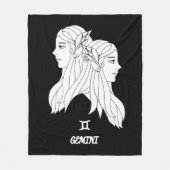 Gemini Silhouette Fleece Blanket (Vorderseite)