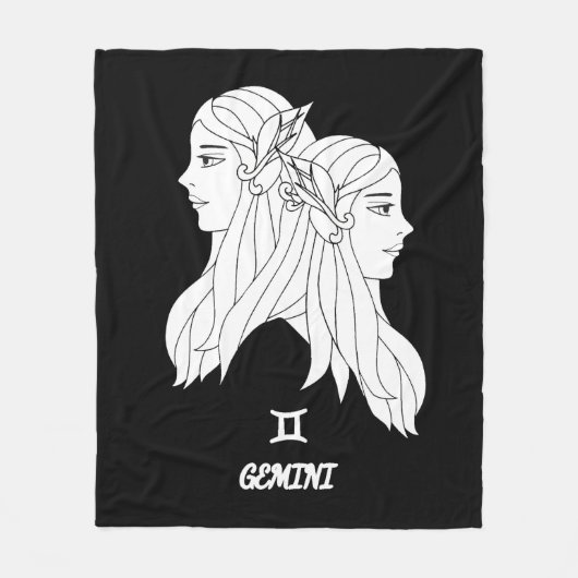Gemini Silhouette Fleece Blanket (Vorderseite)