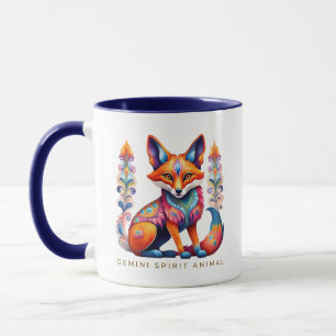 Gemini Spirit Animal Fox Alebrije Tasse
