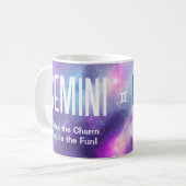 Gemini Star Sign farbenfrohe Galaxie Astrologie Ge Kaffeetasse (Vorderseite Links)