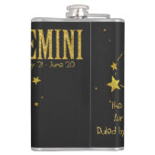 Gemini Star-Zeichen Flachmann (Rückseite)