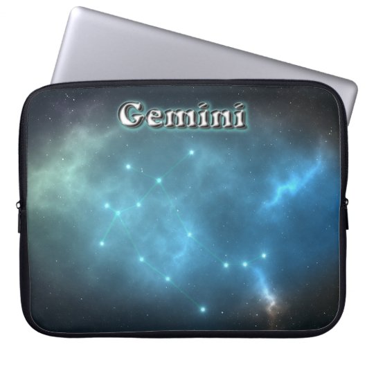 Gemini-Sternbild Laptopschutzhülle (Vorderseite)