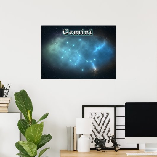 Gemini-Sternbild Poster (Heimbüro)