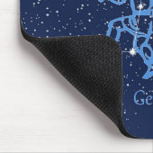 Gemini-Sternbild und Zodiaka-Zeichen mit Sternen Mousepad (Ecke)