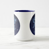 Gemini-Sternbild und Zodiaka-Zeichen mit Sternen Tasse (Zentrum)