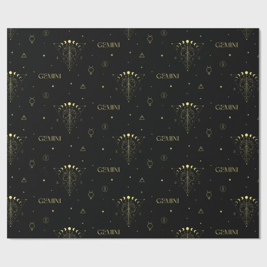 Gemini-Sternzeichen Geschenkpapier (Flach)