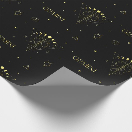 Gemini-Sternzeichen Geschenkpapier (Ecke)