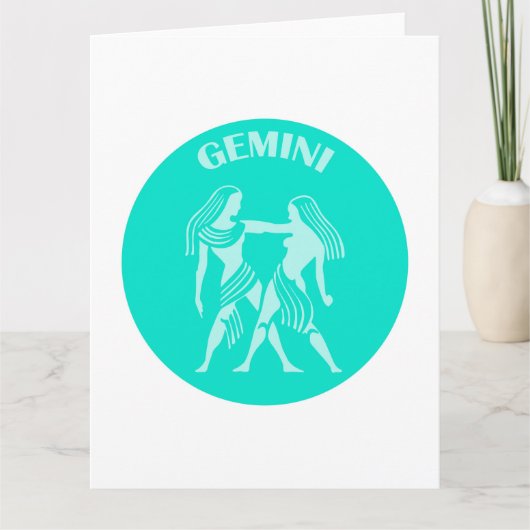 Gemini, Sternzeichen, Horoskop, Astrologie Karte (Vorderseite)