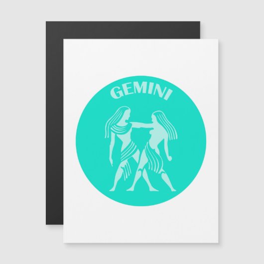 Gemini, Sternzeichen, Horoskop, Astrologie Magneteinladung (Vorne/Hinten)
