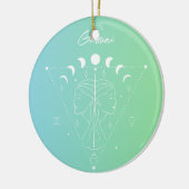 Gemini-Sternzeichen Keramik Ornament (Links)