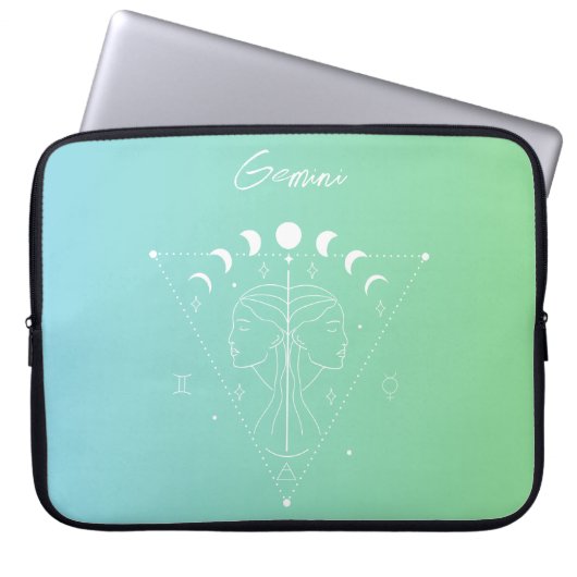 Gemini-Sternzeichen Laptopschutzhülle (Vorderseite)