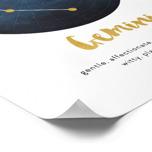 Gemini-Sternzeichen Poster (Ecke)