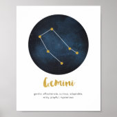 Gemini-Sternzeichen Poster (Vorne)