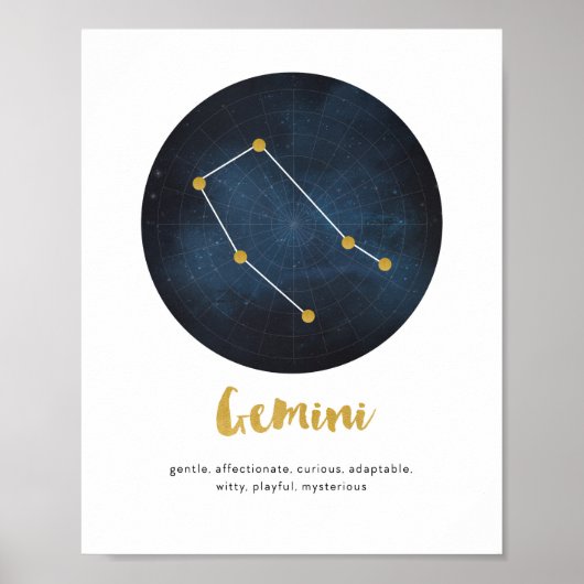 Gemini-Sternzeichen Poster (Vorne)