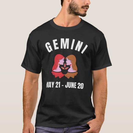 Gemini-Sternzeichen T-Shirt (Vorderseite)