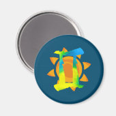 Gemini Sun Magnet (Vorderseite/Rückseite)