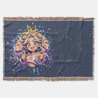 Gemini Sweet 16 Custom Name Blanket Decke