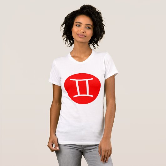 Gemini-Symbol - Angepasstes Symbol T-Shirt (Vorne ganz)