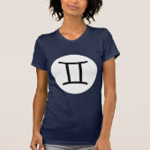 Gemini-Symbol - Dunkles T-Shirt - Maßgeschneidert (Vorderseite)