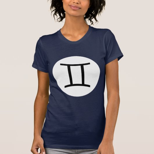 Gemini-Symbol - Dunkles T-Shirt - Maßgeschneidert (Vorderseite)