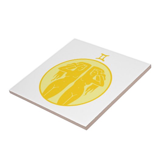 Gemini-Symbol Fliese (Seite)